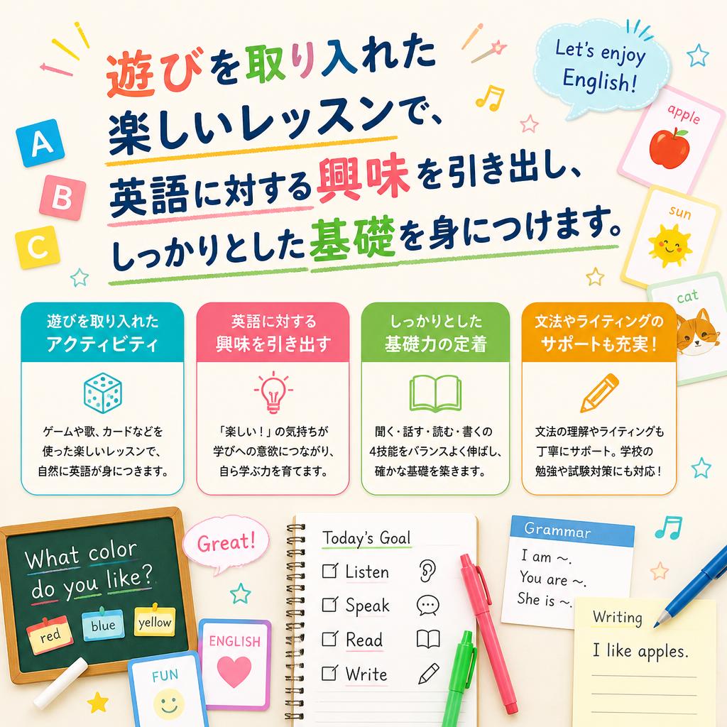 小学生に特化したカリキュラム