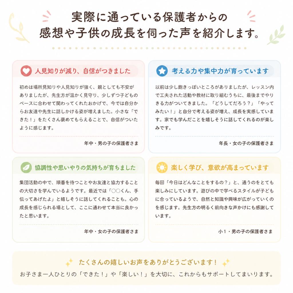保護者の声