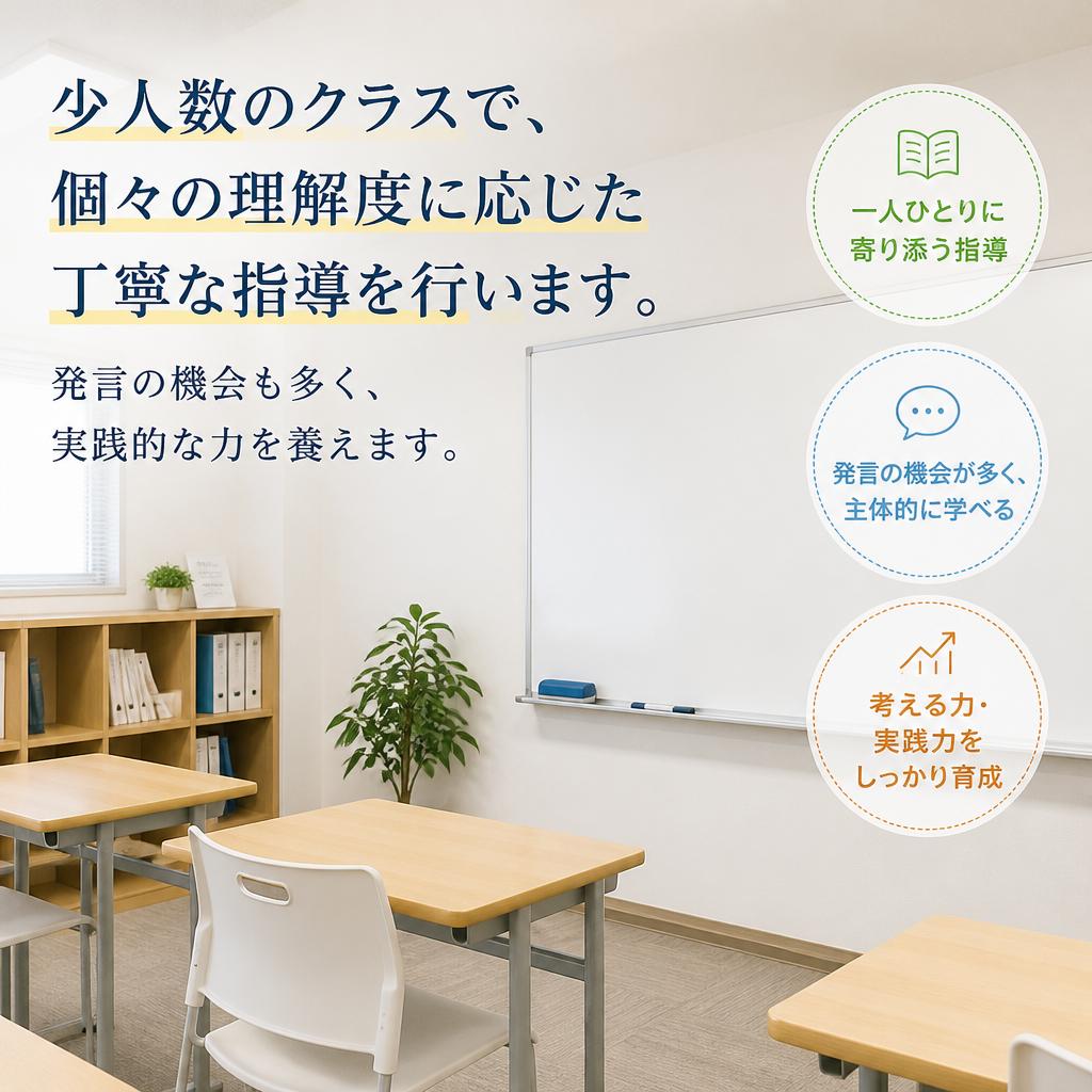 少人数制でしっかりサポート