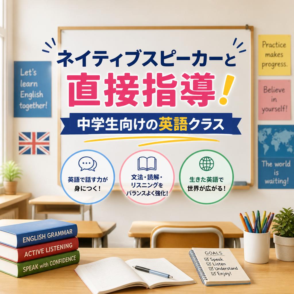 ネイティブスピーカーと直接指導！中学生向けの英語クラス