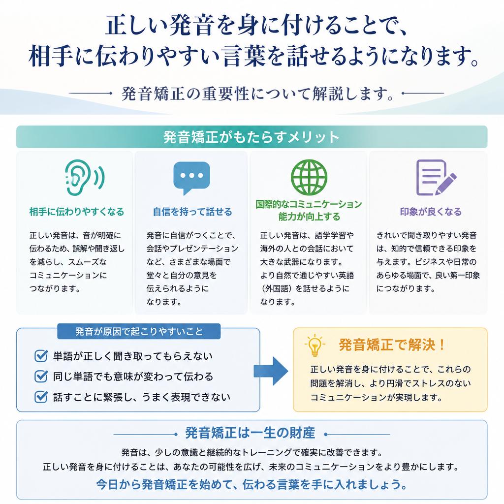 発音矯正でより聞き取りやすく