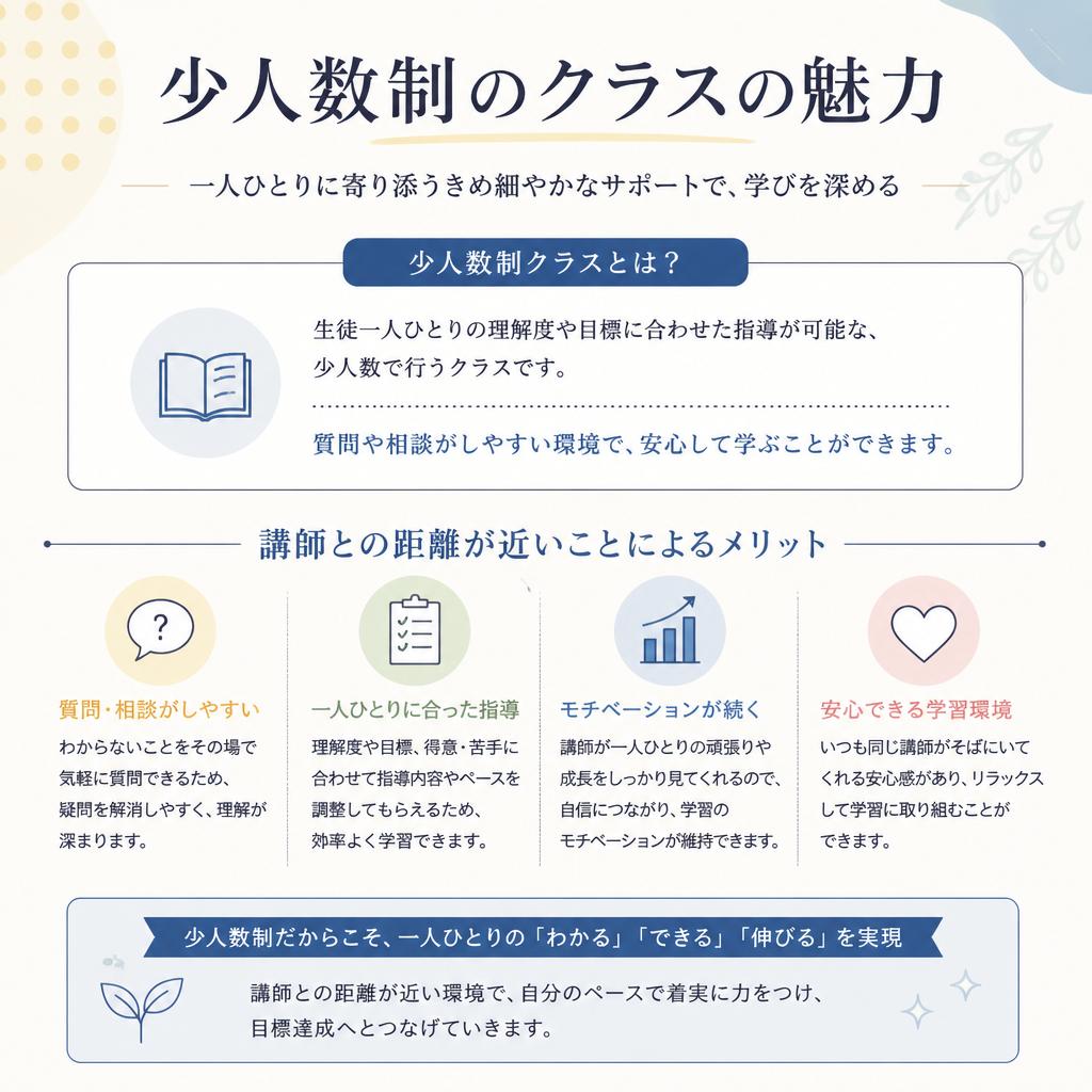 少人数制で安心の学び