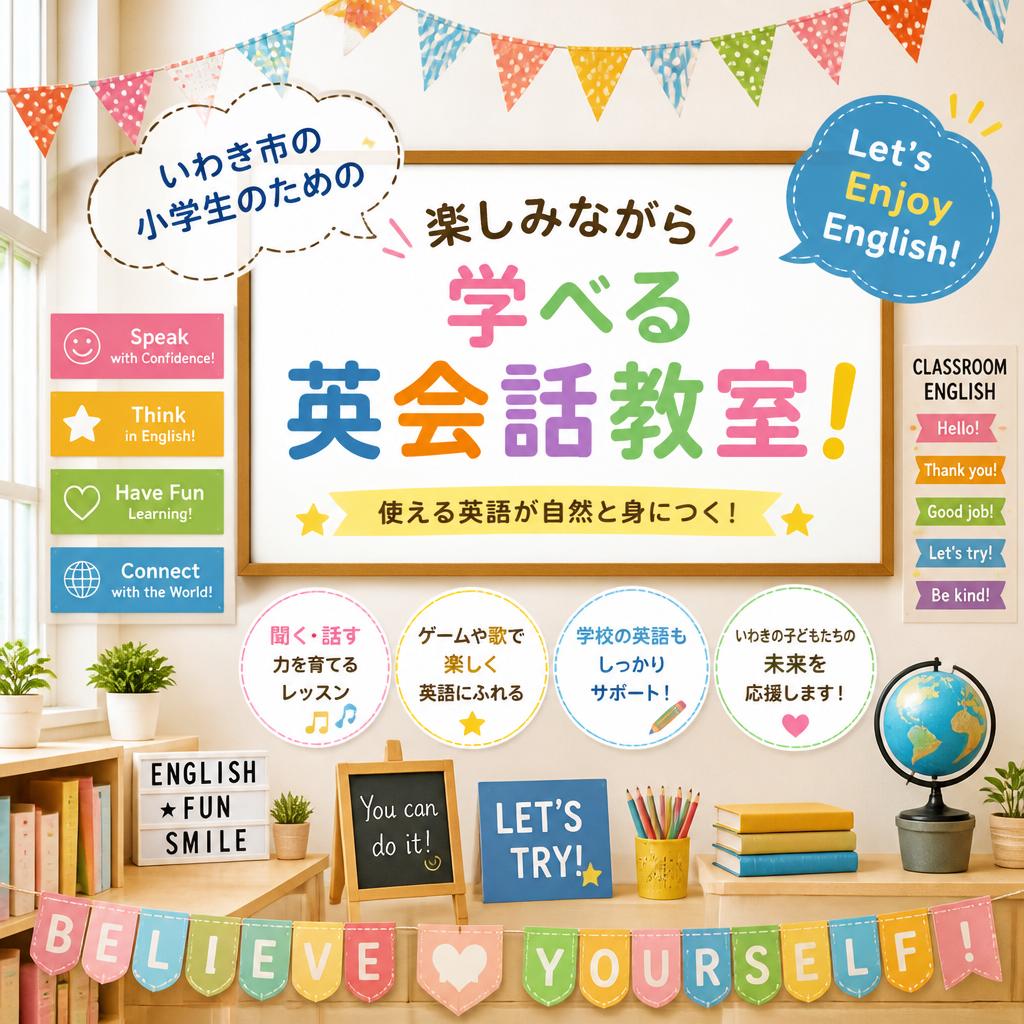 いわき市の小学生が楽しみながら学べる英会話教室！