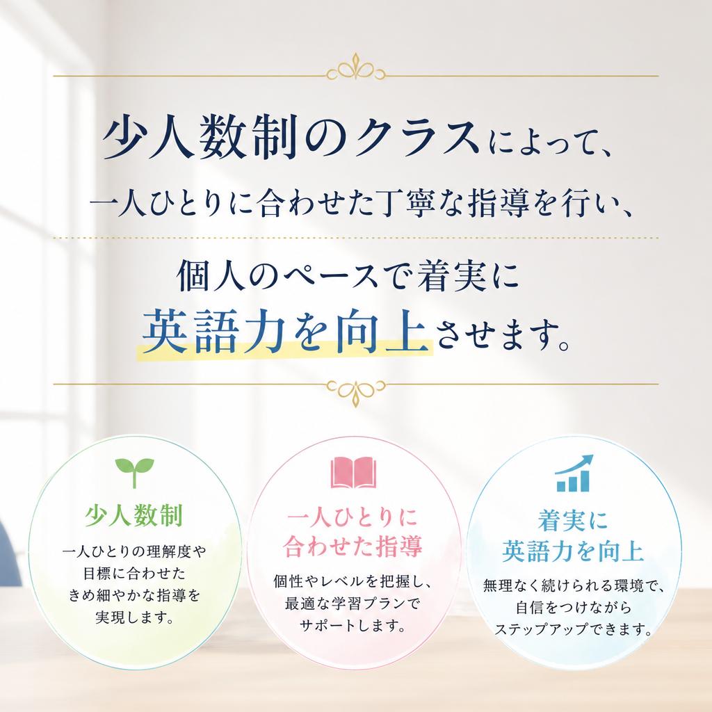 個別指導で確実に成長
