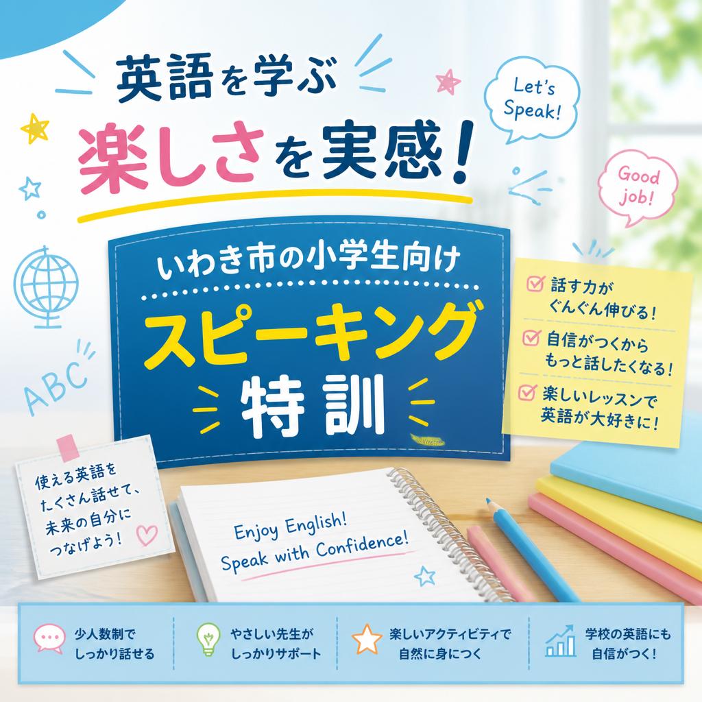 英語を学ぶ楽しさを実感！いわき市の小学生向けスピーキング特訓