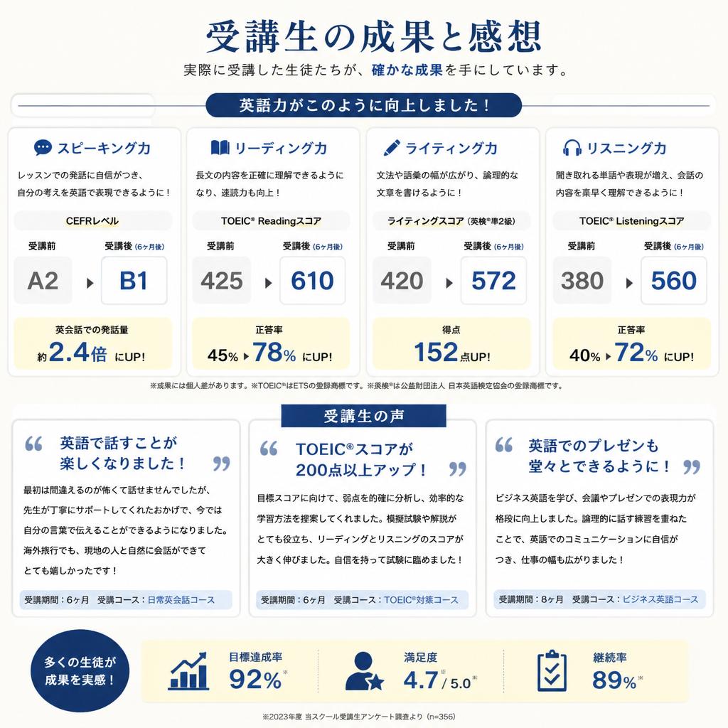 生徒の声・成功事例