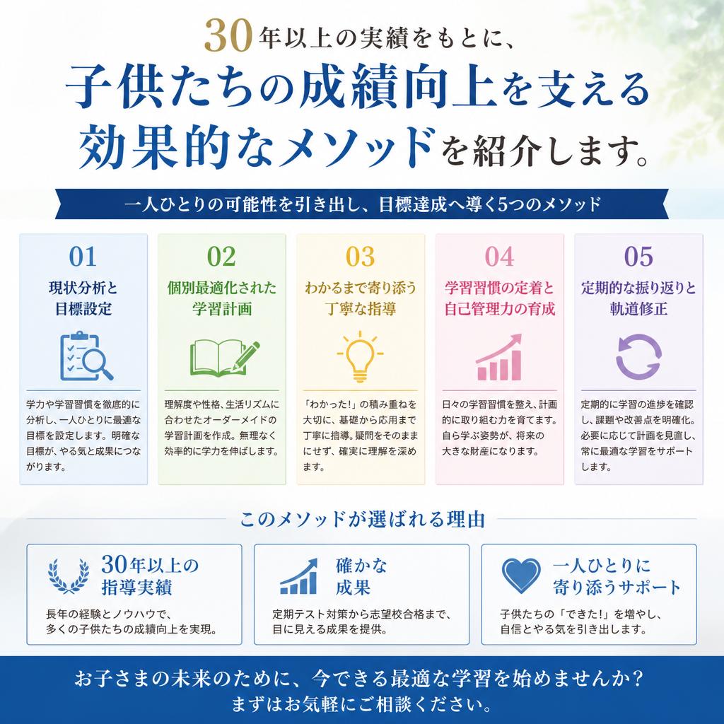 実績のある指導法