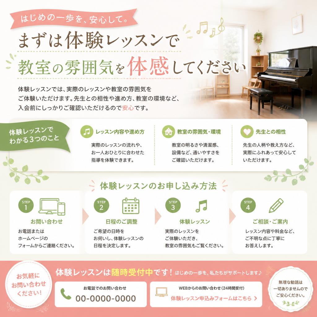 今すぐ体験レッスンに申し込もう！