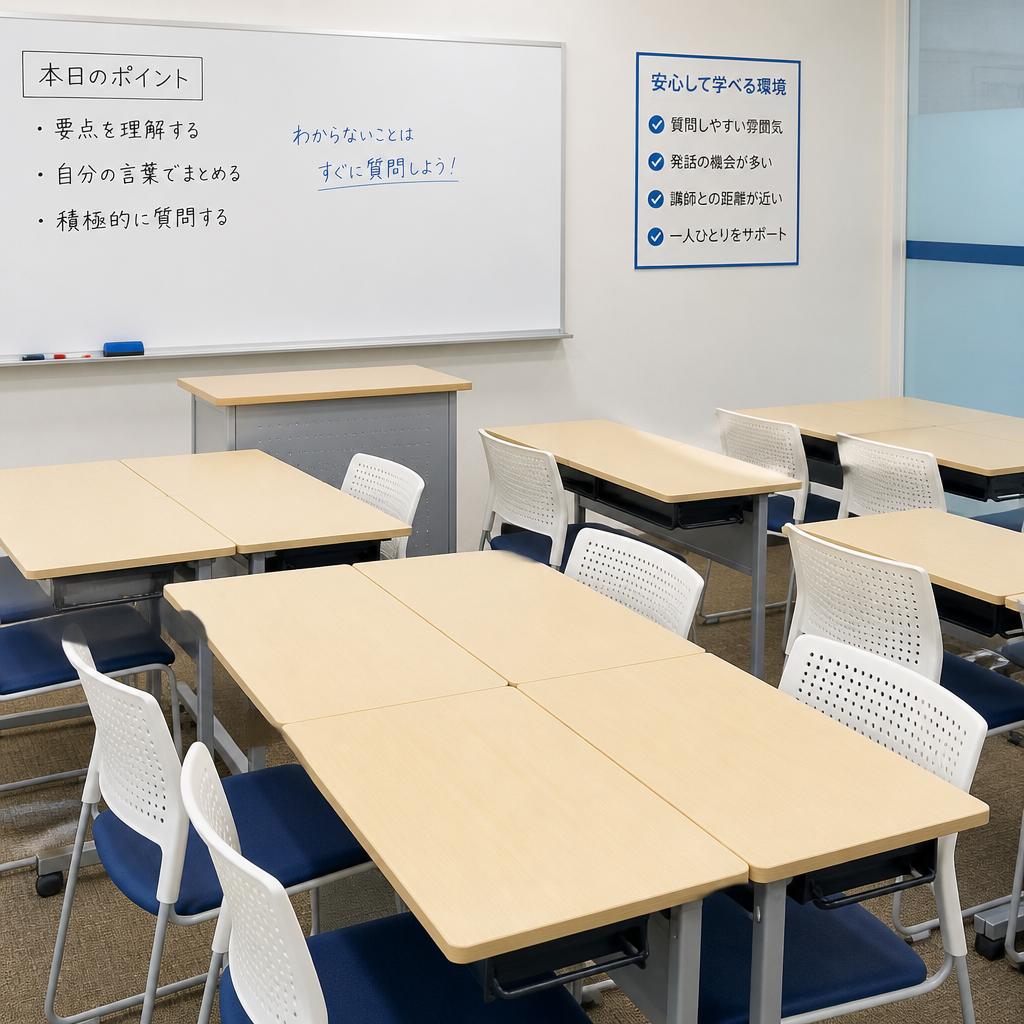 少人数制の快適な学習環境