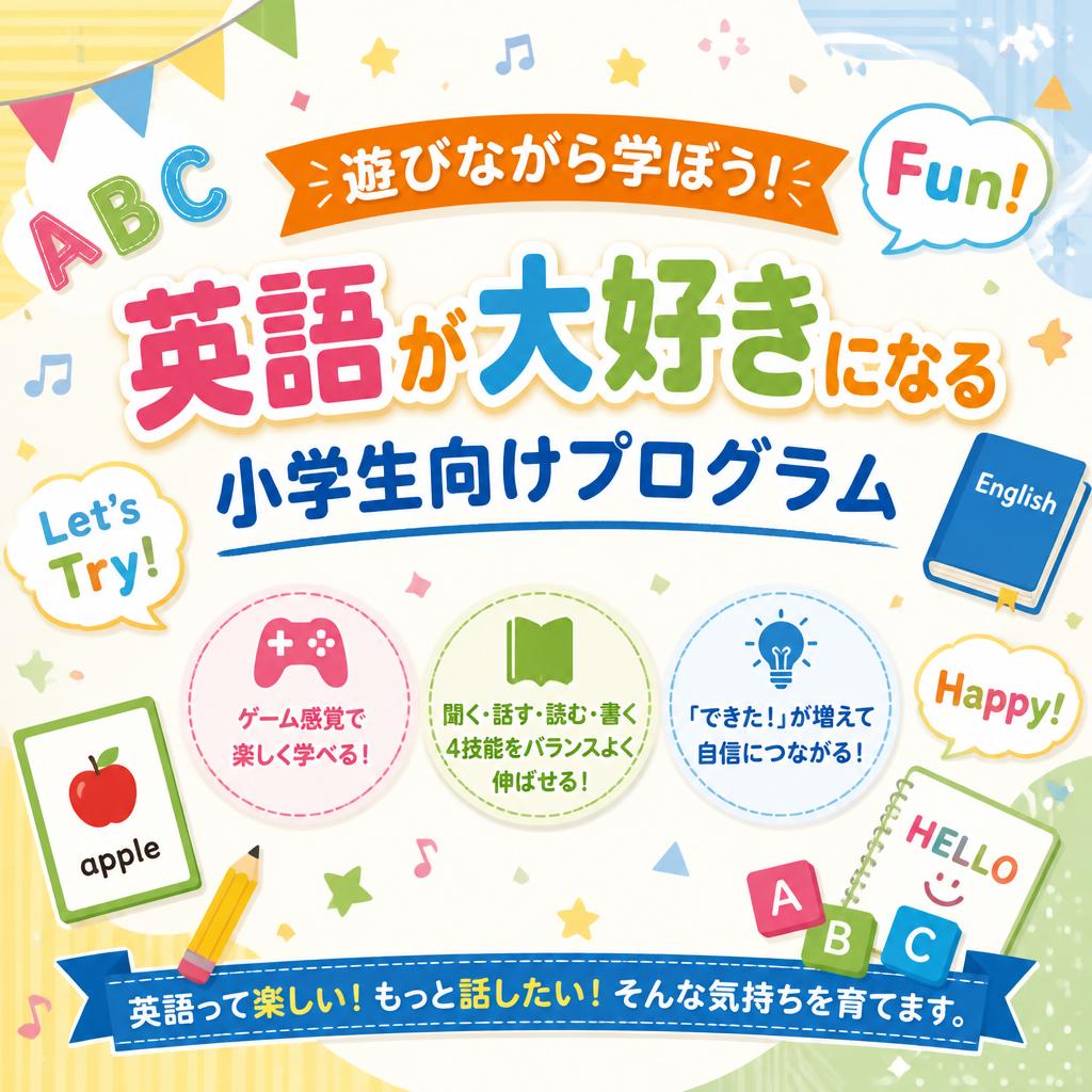 遊びながら学ぼう！英語が大好きになる小学生向けプログラム