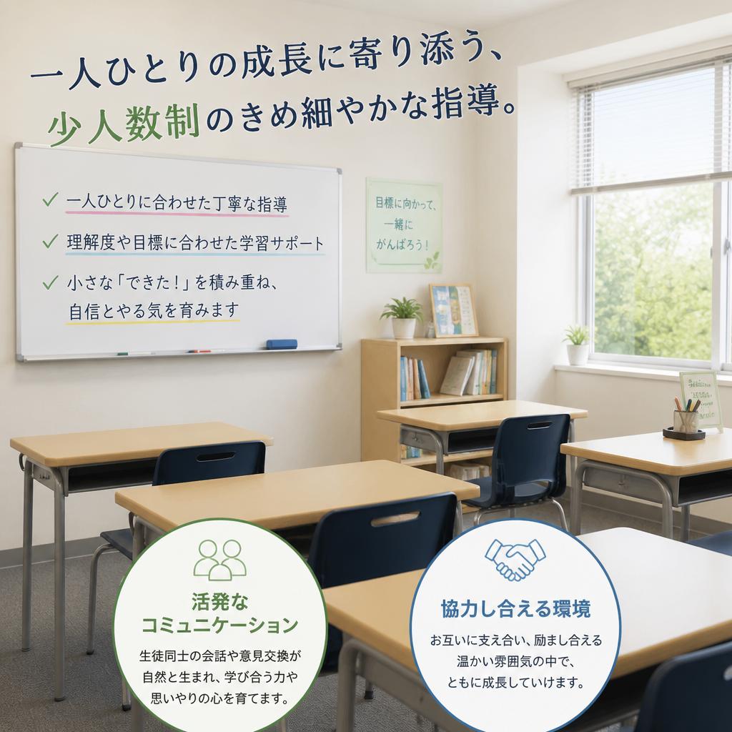 少人数制で丁寧な指導