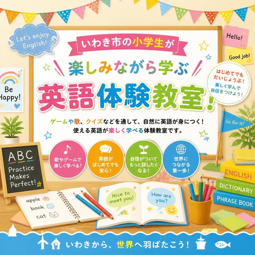 いわき市の小学生が楽しみながら学ぶ英語体験教室！