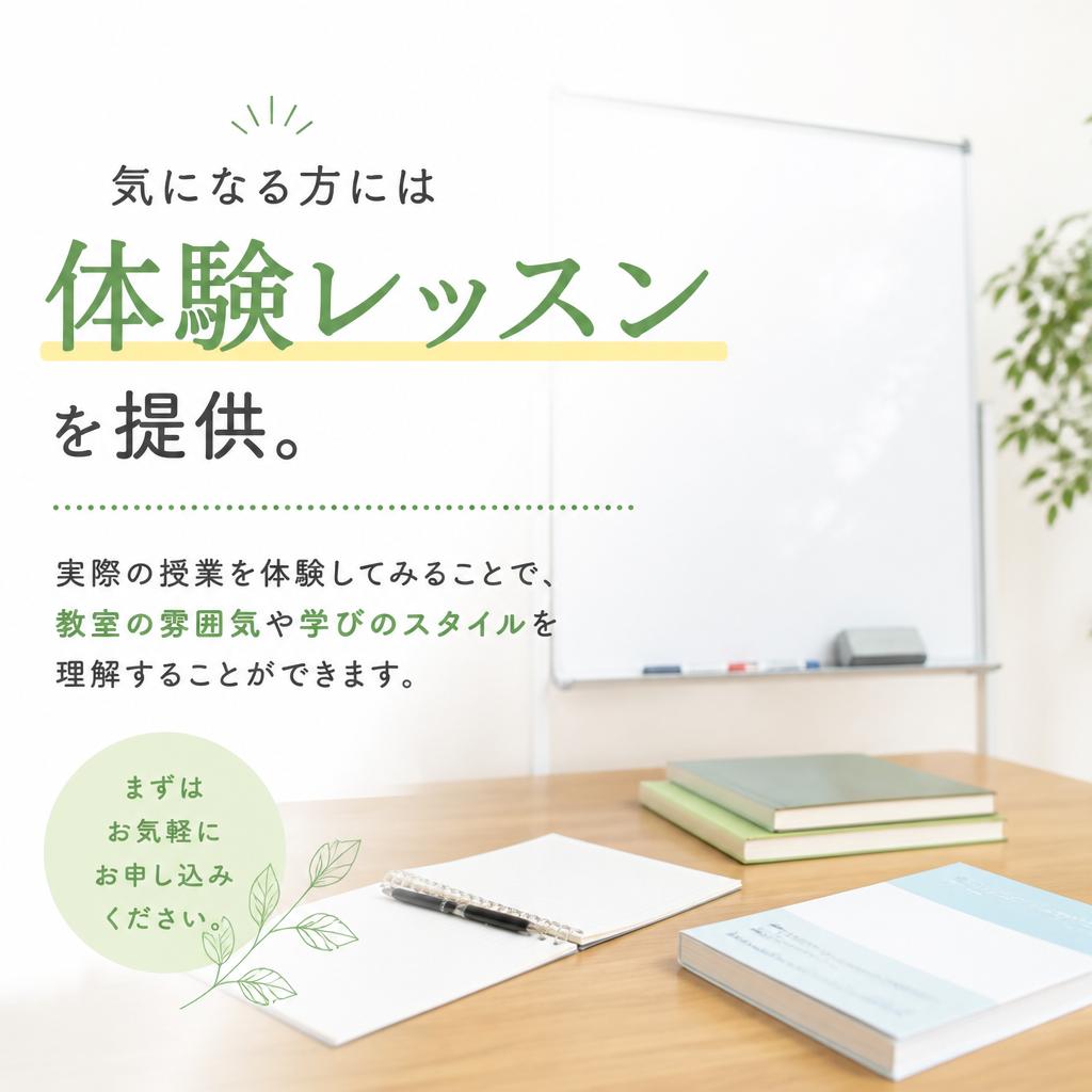 体験レッスンでまずはお試し