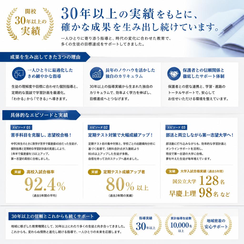 確かな実績と信頼